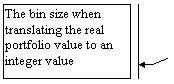   3 (  ): The bin size when translating the real portfolio value to an integer value