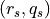(r_s, q_s)