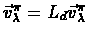 $\vec{v}_{\lambda}^{\pi}=L_d\vec{v}_\lambda^{\pi}$