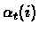 $\alpha_{t}(i)$