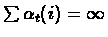 $\sum\alpha_{t}(i)=\infty$