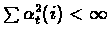 $\sum\alpha_{t}^{2}(i)<\infty$