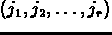 $D(j_1,j_2,\dots,j_r)$