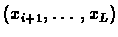 $(x_{i+1},\ldots,x_{L})$