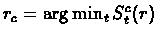 $r_c = \arg\min_t S^c_t(r)$