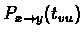 $P_{x \rightarrow y}(t_{vu})$
