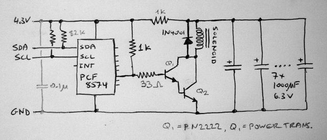 The schematic diagram of the circuit